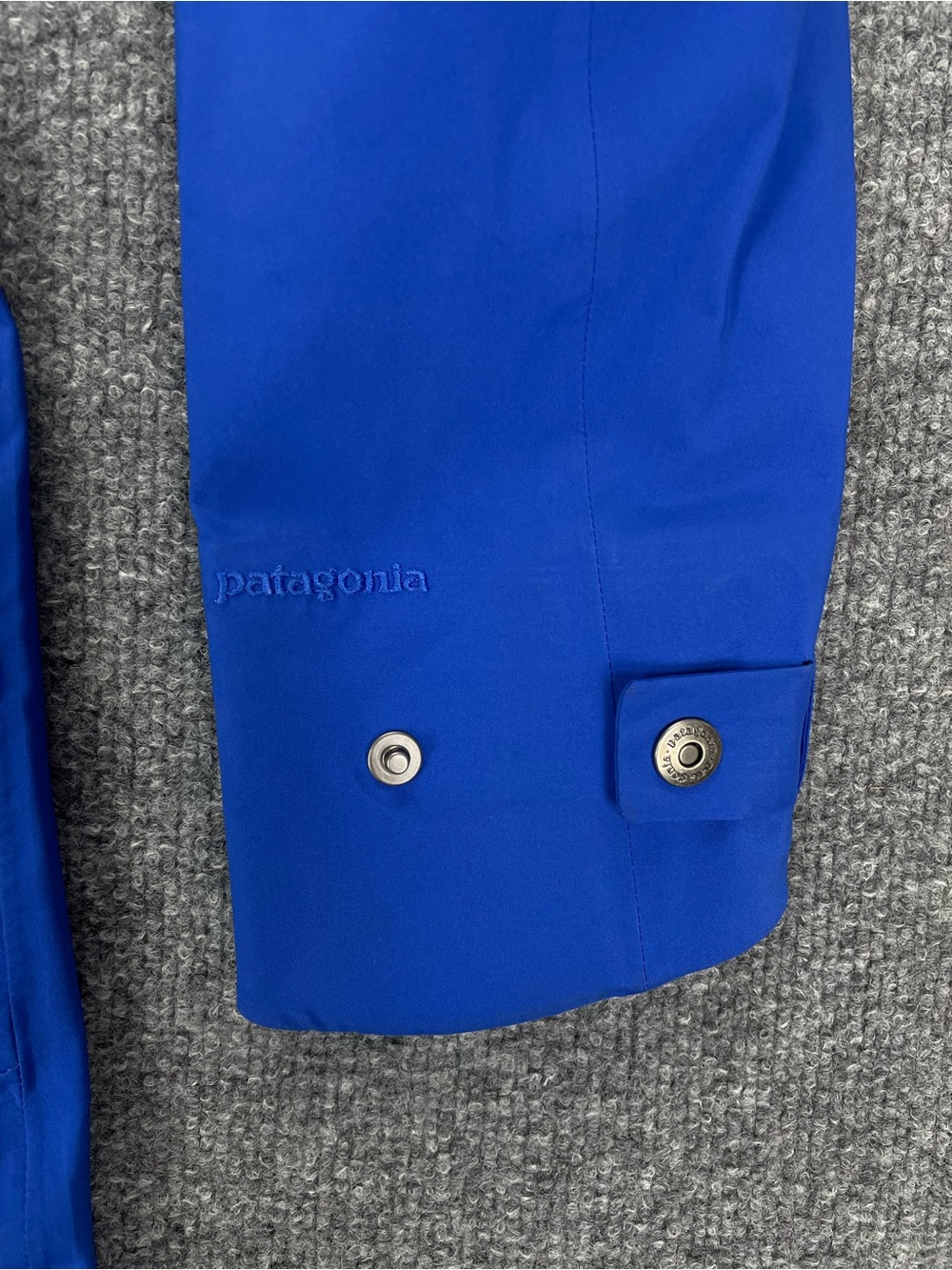 Patagonia Rain Jacket Womens XS Blue Hooded Waterproof H2No Arborist Trench Coat - Picture 5 of 13